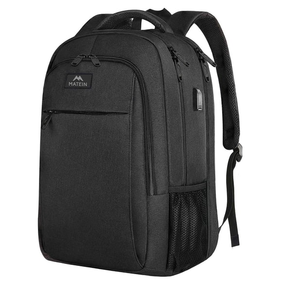 MATEIN Sac à Dos de Voyage Extra Grand, Sac à Dos pour Ordinateur Portable 18,4 Pouces Compatible TSA avec Port de Chargement USB, Approuvé pour Vol Anti-Vol Travail d'Affaires Collège