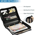 thumbnail image 4 of YAZAOO Zipper Binder trapper keeper Documents Organized Design Rustic Hearts and Floral Harmony Printed, 4 of 8