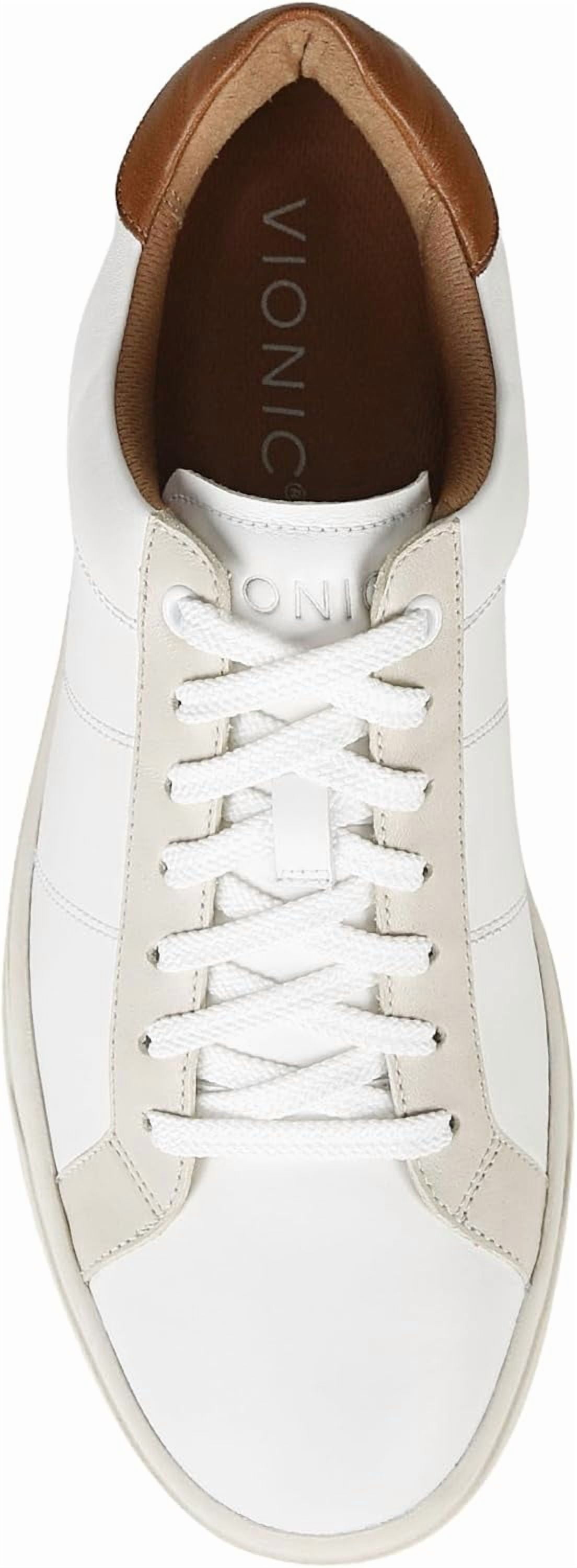 Vionic Men's Lucas II Casual Comfort Sneaker White Cream Leather