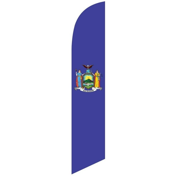 New York State Flag Feather Banner Swooper Flag - NO WIND REQUIRED - Replacement FLAG ONLY