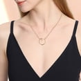 thumbnail image 4 of Collar con colgante circular minimalista de plata de ley S925, colgante redondo con collar para mujeres y niñas, 4 of 5
