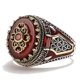 thumbnail image 1 of Anillo turco hecho a mano para hombres, anillos de circón negro con patrón de águila Vintage, Punk, joyería musulmana religiosa islámica de moda, nuevo, 2022, 1 of 4