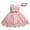 Pink, variant on Aayomet Formal Dresses For Girls Girl's Contrast Mesh Long Sleeve Mock Neck High Waist Flared A Line Dress,Blue 0-3 Months