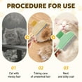 thumbnail image 5 of Self-Cleaning 2-in-1 Pet Grooming Brush, Dog & Cat Shedding Comb for Long/Short Hair, Home Furniture Fur Removal Tool(LR Green + Yellow), 5 of 6