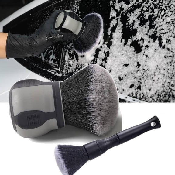 Detail Factory - Curveball XL Synthetic Brush - Ultra Soft Bristles, Comes with Storage Rack, Covers Large Area Inside or Outside Vehicles