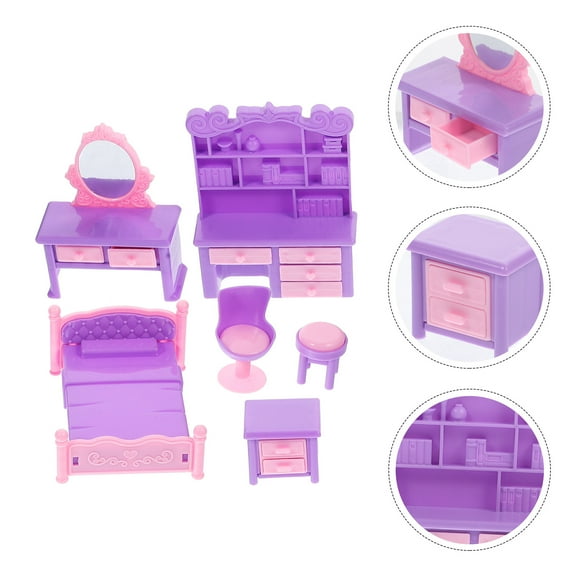Raindrops 1 Set Doll House Bedroom Furniture Mini House Furniture Scene Layout Furniture