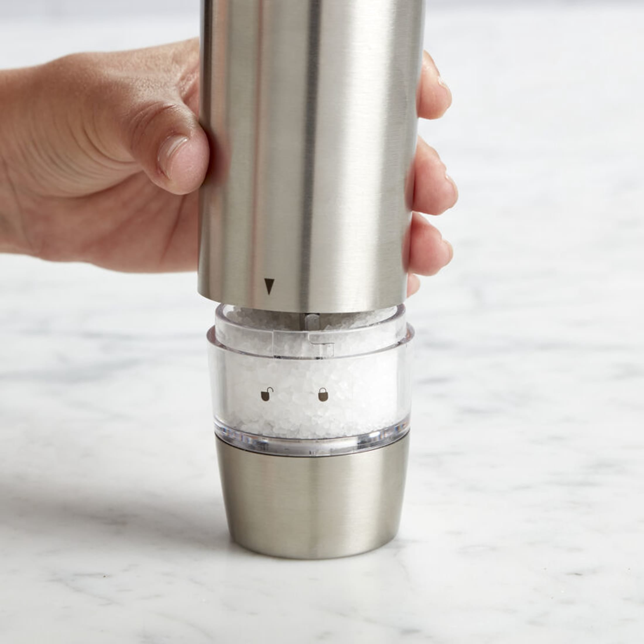 Kamenstein USB Rechargeable Dual Salt & Pepper Grinder Silver