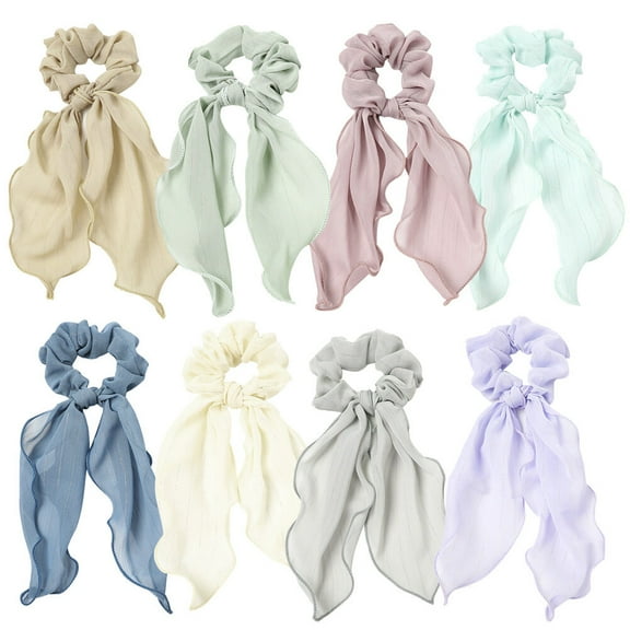 FONWILYO Elastic Bands for Hair Women Decorative Ponytail Holders 8Pcs 11.8x3.9x1.2In
