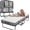 75X46", variant on Folding Bed with Mattress for Adults 75" x 46" with 5" Memory Foam Mattress Portable Foldable Folded Extra Guest Bed XL Twin Size Lockable Wheels Space-Saving Sturdy Metal Frame