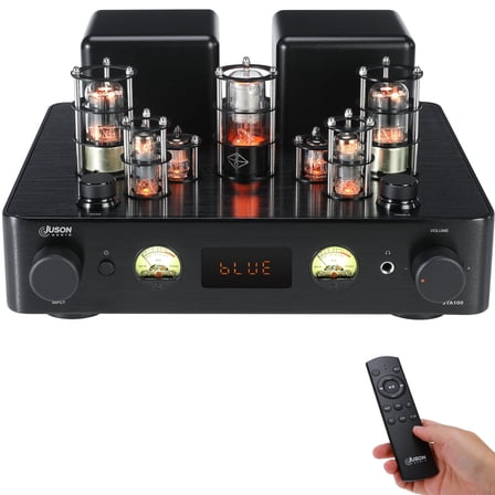 Juson Audio JTA100 2025 200W Vacuum Tube Amplifier Integrated Hybrid Class AB Hifi Amp With BT OPT AUX RCA PHONO Input and Headphone Output