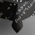 thumbnail image 4 of Math Equations Geometric Shapes Black Pattern Rectangle Tablecloth 60"x120",Waterproof Polyester Rectangle Table Cloth, Wipeable Spillproof Polyester Tablecloth for Dining, Camping, Indoor and Outdoor, 4 of 6