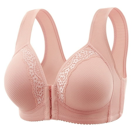 

Underwear For Women Comfortable And Front Button With Lace No Steel Rimretract And Breathable Bras