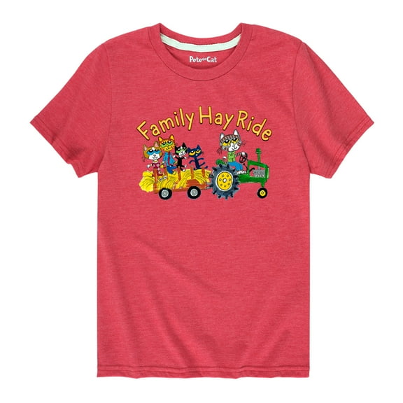 Pete The Cat - Family Hay Ride Kids - Toddler And Youth Short Sleeve Graphic T-Shirt