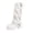 White_038, variant on Women's Fall Winter Round Toe Platform Mid Calf Boots, Slouchy Pants Shaft Side Zipper Thick Sole Long Boots Brown 8(EU-40)