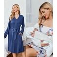 thumbnail image 5 of Avidlove Women Maternity Robe and Nursing Nightgown Sets for Hospitable Breastfeeding 3 in 1 Labor Delivery Nursing Dress Gown Bathrobe, 5 of 6