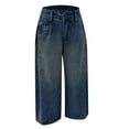 thumbnail image 5 of iHPH7 Baggy Jeans Women Dark Wash Jeans Women Wide Leg Jeans Woman Denim Pants for Women Boyfriend Jeans for Women Work Pants for Women Travel Pants Women Blue L, 5 of 9