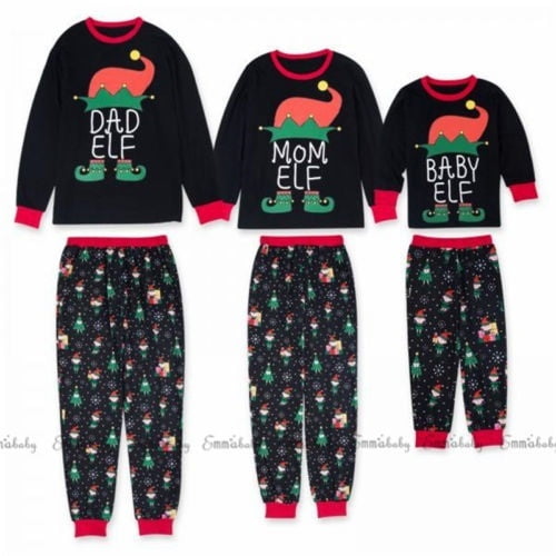 Family Matching Christmas Pajamas Set Women Baby Kids Elf Sleepwear Nightwear Walmart Canada