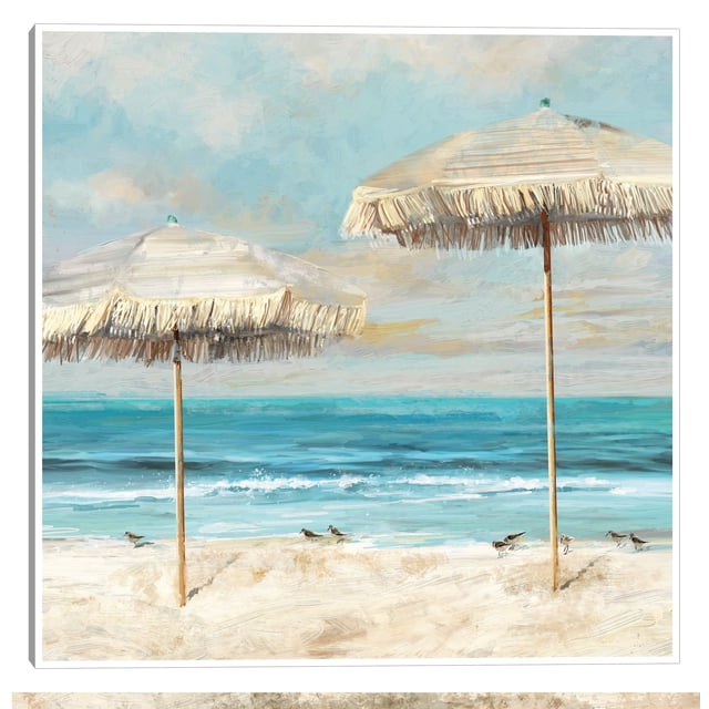 Cuadro Decorativo - Dúo de playa Jr Impresión en canvas, estrechado