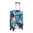thumbnail image 3 of Xecao Blue and White Butterflies print Elastic Luggage Cover, with double-sided print , is perfect for travel, business, and daily use, 3 of 9