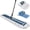 A-blue(42"*12"), variant on Dust Mop for Floor Cleaning, Microfiber Floor Mop with 2 Washable Pads, Height Adjustable Long Handle, 26.4'' Dry and Wet Flat Mop for Hardwood, Laminate, Tile, Marble