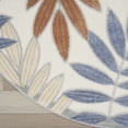 thumbnail image 2 of Nourison Aloha Indoor/Outdoor Blue Mocha 5'3" x Round Area Rug (5 Round), 2 of 9