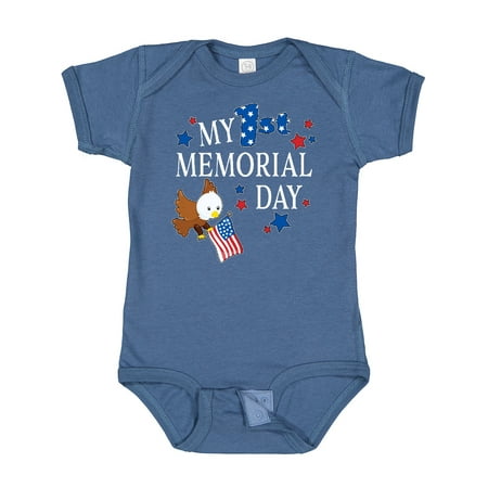 

Inktastic My First Memorial Day- Eagle Gift Baby Boy or Baby Girl Bodysuit
