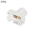 thumbnail image 3 of Uxcell Screw In E12 Mini Bulb Holder Beads Lamp Bases Socket Lighting DIY Accessories White 3 Pack, 3 of 4