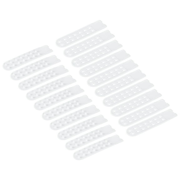 10 Pairs Snapback Strap Cover, Double Row 14 Holes Plastic Adjustable Hat Snap Buckle Replacement (White)