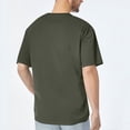 thumbnail image 5 of T-Shirts Shirts For Men Qiggri Men's Casual Solid Color Vertical Texture Short Sleeved V-neck Shirt Mens Shirts Casual Stylish, 5 of 5