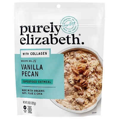 Purely Elizabeth Collagen Oat Vanilla Pecan 8 oz (Pack of 6)