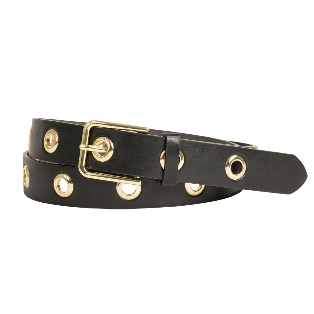 No Boundaries Women's Circle Grommets Belt, Black