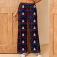 thumbnail image 2 of QATAINLAV Wide Leg Pants Woman Christmas Plaid Pajama Pant Casual Elastic Waist Sweatpants Loose Fit Plus Size Lounge Trousers Comfy Loungewear Multicolor XXL, 2 of 8