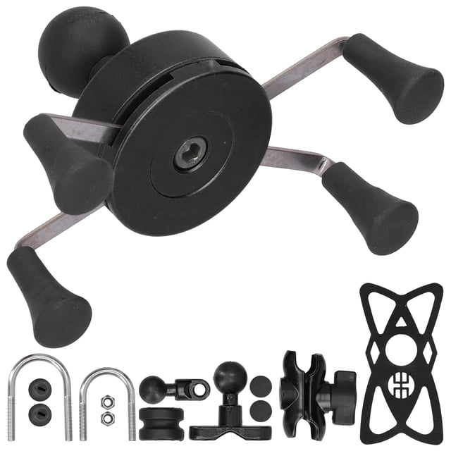 Soporte para teléfono móvil XGrip Modificación de manillar universal con 13 accesorios para IOS 7/8/SE/X/XS Xr (negro)