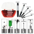 thumbnail image 3 of Kit de extractor de tornillos de acero al cromo vanadio, extractores de acero para herramientas con ranura en espiral para zurdos para un mejor agarre en tornillos dañados o pelados, compatibilidad, 3 of 5