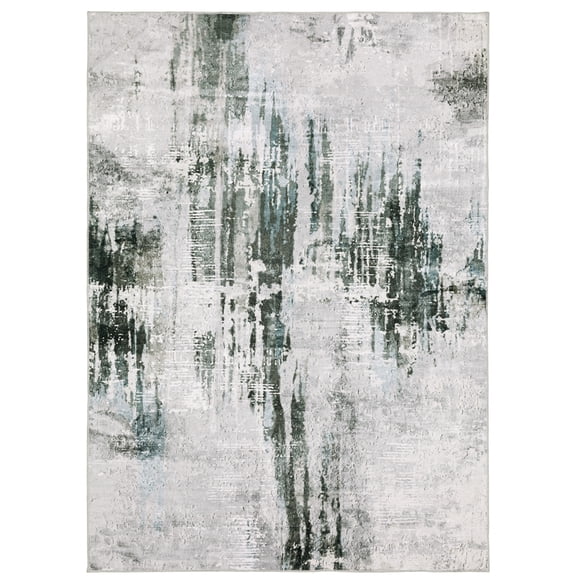 Sphinx Malibu Area Rug MAL03 Contemporary Grey Medallion Modern 2' X 3' Rectangle