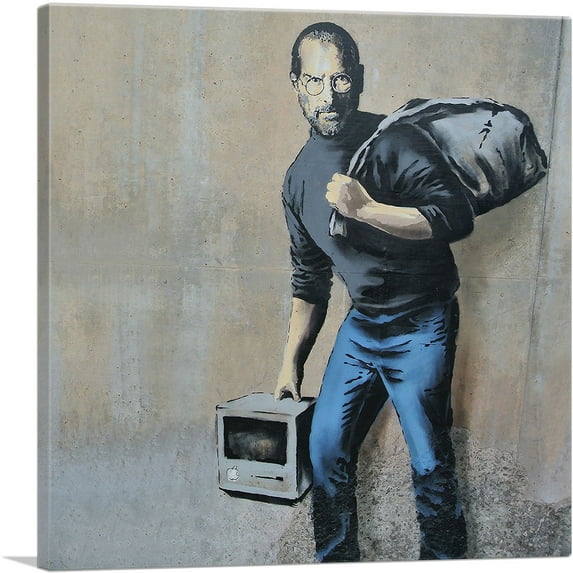 ARTCANVAS The Son of a Migrant from Syria Canvas Art Print by Banksy - Size: 12" x 12" (1.50" Deep)