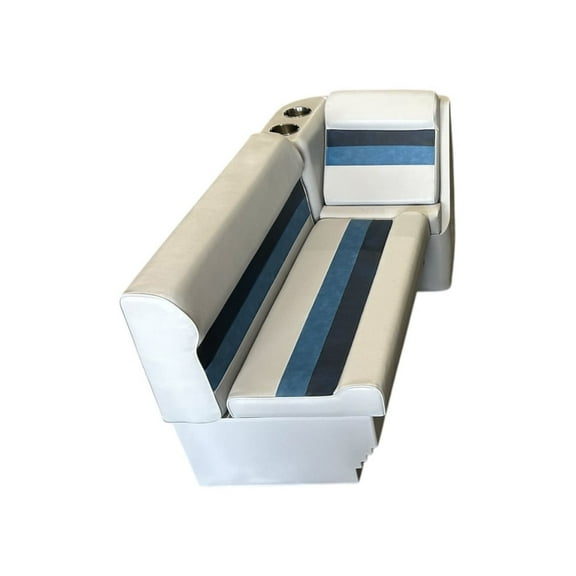 Horizon Manufacturing Premium Pontoon Furniture Set 3 PC Premium 022 AADK White/Navy/Blue