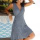 thumbnail image 1 of WILLBEST Vestidos Largos Casuales para Mujer Vestido Midi Cruzado con Cuello En V y Flores para Mujer Vestido Midi de Corte A con Mangas Cortas y Cuello Multicolor Mini Vestidos Grande, 1 of 3