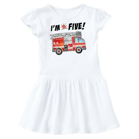 

Inktastic I m 5 Fire Truck 5th Birthday Gift Toddler Girl Dress