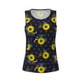 thumbnail image 4 of Haiem Sunflowers Workout Tank Tops for Women, Athletic Sports Slim-Fit Tank Tops, Compression Sleeveless Dry Fit Shirts,Athletic Shirt-Large, 4 of 9