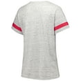 thumbnail image 3 of Women's Fanatics Heather Gray Nebraska Huskers Plus Size Lace-Up V-Neck T-Shirt, 3 of 3
