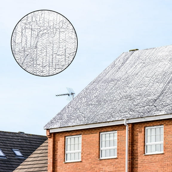 GOOHOCHY Aluminum Insulation Bubble Film Roof Insulation 1000X60cm Silver