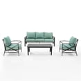 thumbnail image 4 of Crosley Furniture Kaplan 4 Piece Metal Outdoor Sofa Set in Mist Green, 4 of 15