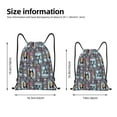 thumbnail image 2 of Goofa The Nightmare Before Christmas Print Drawstring Backpack Bag Sport Gym Sackpack Cinch Bags Drawstring Bags Draw String Sport Bag-Small, 2 of 6