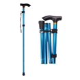 thumbnail image 1 of Bastón plegable para mujeres y hombres mayores, ligero y plegable para el equilibrio de personas mayores, ajustable, con muletas para adultos (azul)., 1 of 5