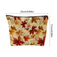 thumbnail image 2 of OCCOA Fall Zipper Makeup Bag with Pumpkin Maple Print Large Capacity Portable Toiletry Pouch for Travel Office Daily Storage, A, 2 of 6