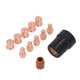 thumbnail image 2 of Kit de Tazas de Boquillas de Electrodo de Antorcha de Plasma, Kit de Tazas de Boquillas de Electrodo de Cortador de Plasma Kit 12pcs Establecer un Rendimiento de Corte Optimizado, 2 of 7