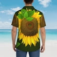 thumbnail image 6 of Xecao Sunflower3 print Hawaiian shirt - a stylish short-sleeve button-down for men, perfect for casual beach and tropical outings., 6 of 9