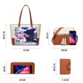 thumbnail image 4 of Set de bolsos YTL de piel sintética a la moda para mujer, 4 piezas, 4 of 6