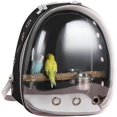 thumbnail image 1 of Mochila transparente para mascotas de 1 pieza * sin cubierta transparente circular con vasos dobles para comida * negro, 1 of 1